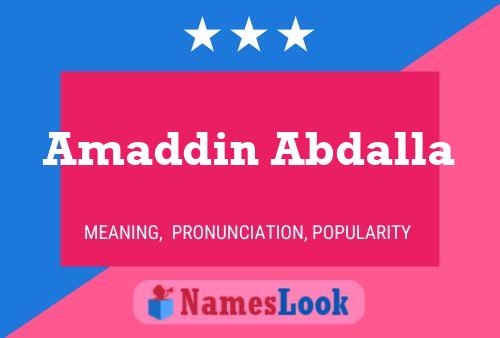 Amaddin Abdalla Name Poster