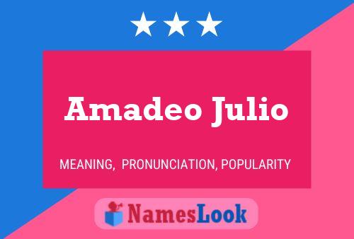 Amadeo Julio Name Poster