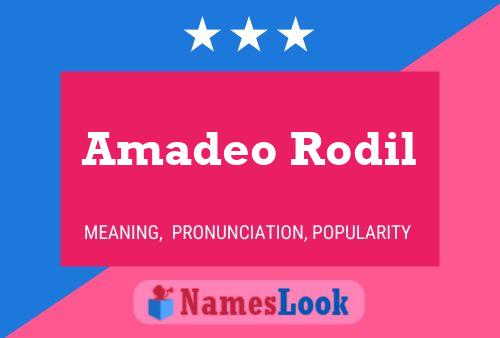 Amadeo Rodil Name Poster