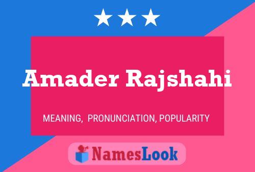 Amader Rajshahi Name Poster