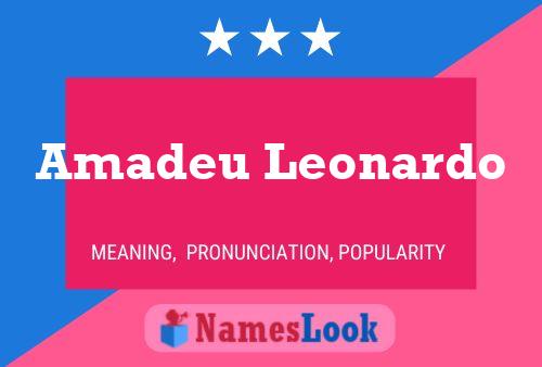 Amadeu Leonardo Name Poster