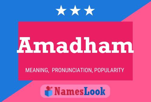 Amadham Name Poster