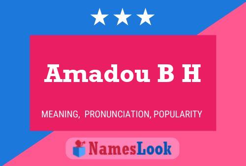 Amadou B H Name Poster