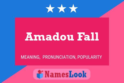 Amadou Fall Name Poster