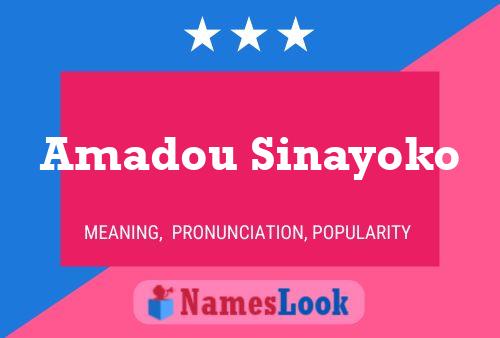 Amadou Sinayoko Name Poster