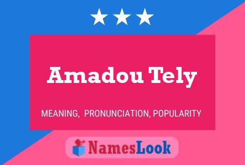 Amadou Tely Name Poster