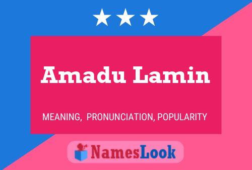 Amadu Lamin Name Poster