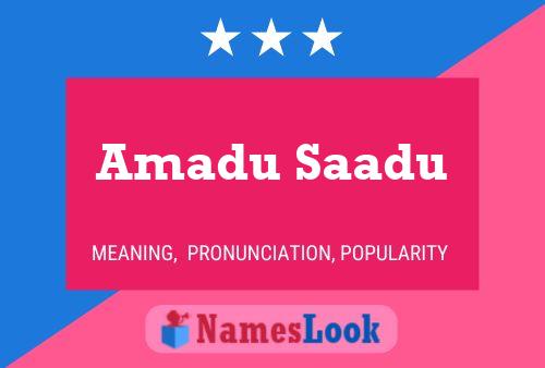 Amadu Saadu Name Poster