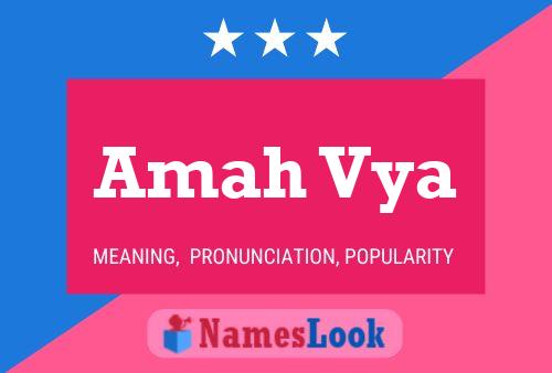 Amah Vya Name Poster