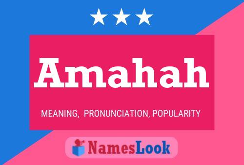 Amahah Name Poster