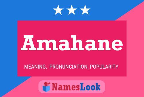 Amahane Name Poster