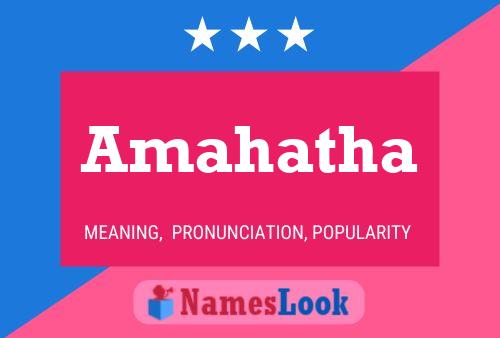 Amahatha Name Poster