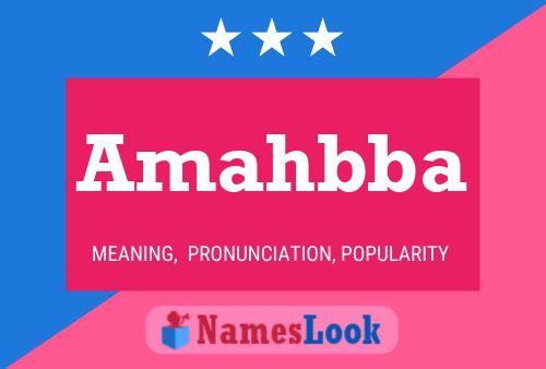 Amahbba Name Poster