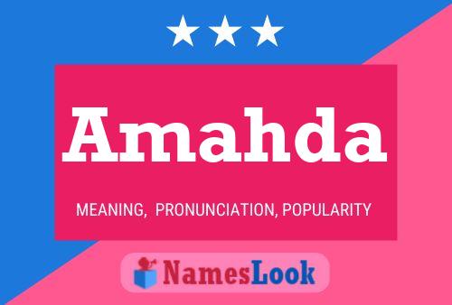 Amahda Name Poster