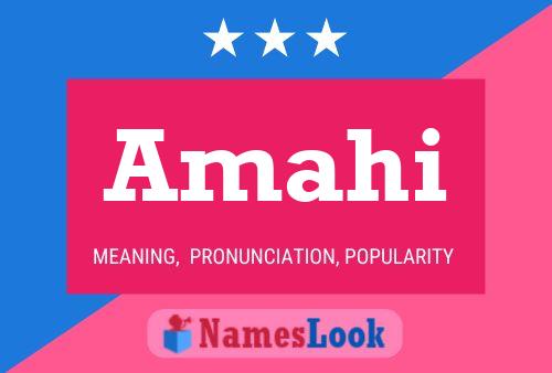 Amahi Name Poster