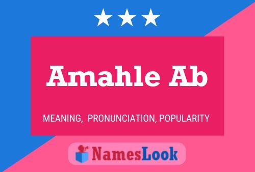 Amahle Ab Name Poster