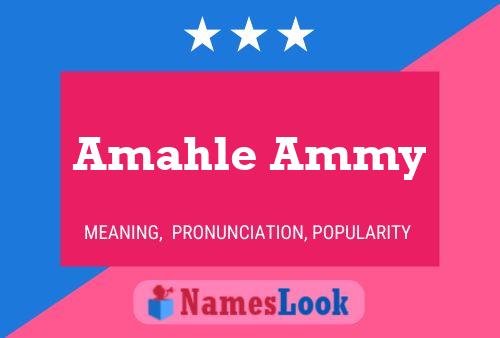 Amahle Ammy Name Poster