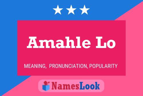 Amahle Lo Name Poster