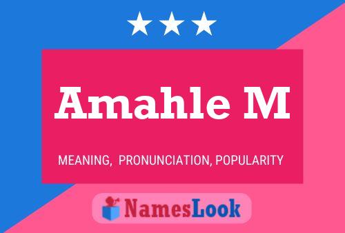 Amahle M Name Poster