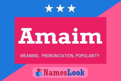 Amaim Name Poster