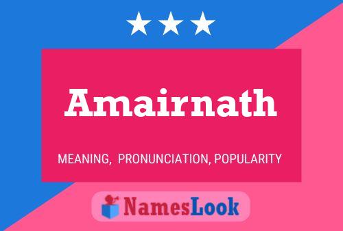 Amairnath Name Poster