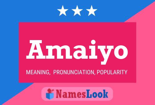 Amaiyo Name Poster