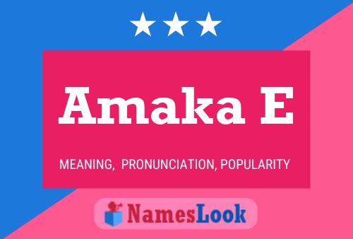 Amaka E Name Poster