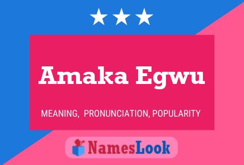 Amaka Egwu Name Poster