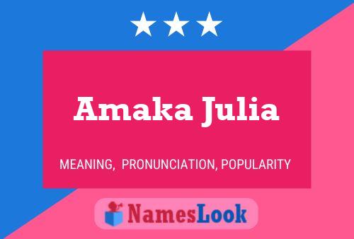 Amaka Julia Name Poster