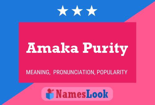 Amaka Purity Name Poster