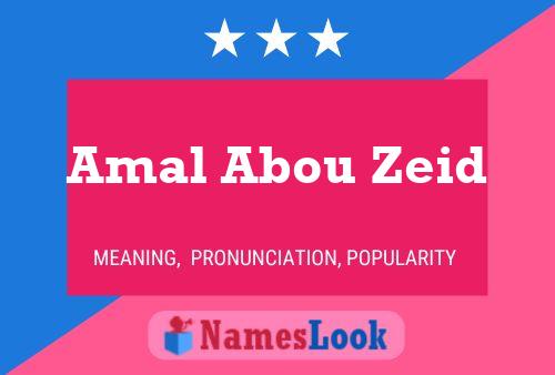 Amal Abou Zeid Name Poster