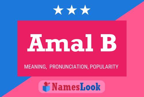 Amal B Name Poster