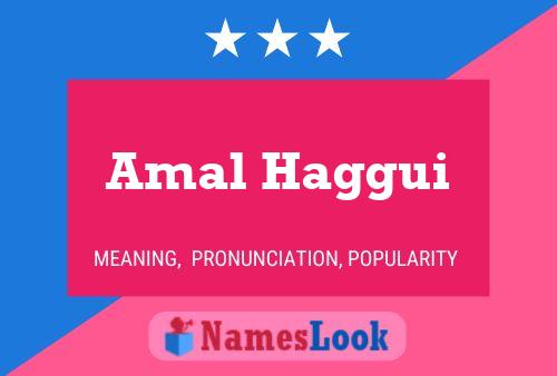 Amal Haggui Name Poster