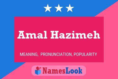 Amal Hazimeh Name Poster