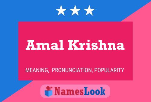 Amal Krishna Name Poster