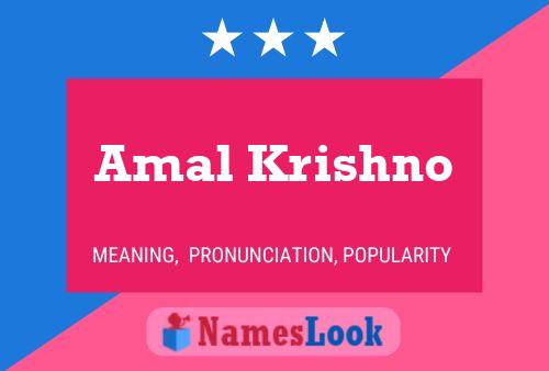 Amal Krishno Name Poster