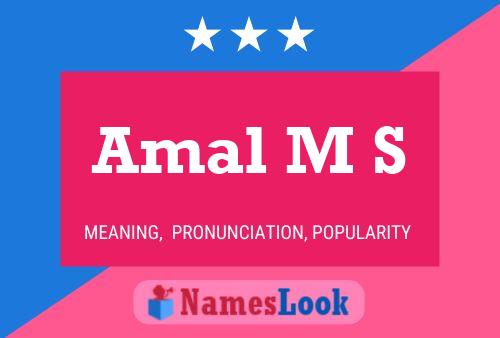 Amal M S Name Poster