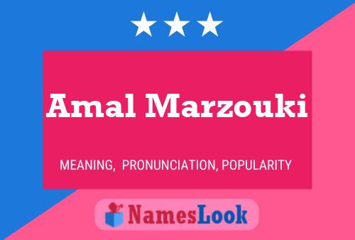 Amal Marzouki Name Poster