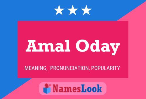 Amal Oday Name Poster