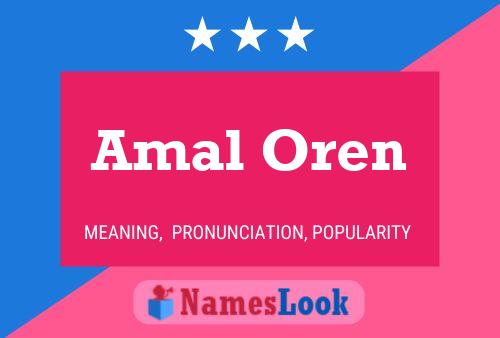 Amal Oren Name Poster