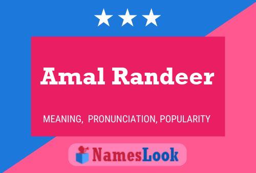 Amal Randeer Name Poster