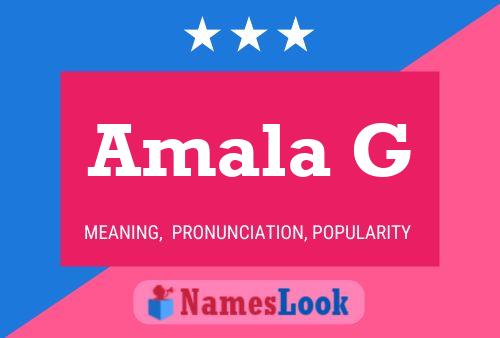 Amala G Name Poster