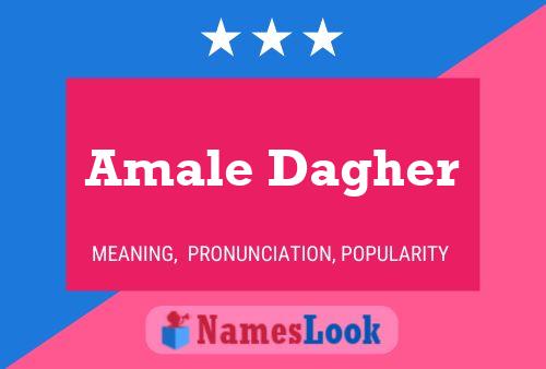 Amale Dagher Name Poster