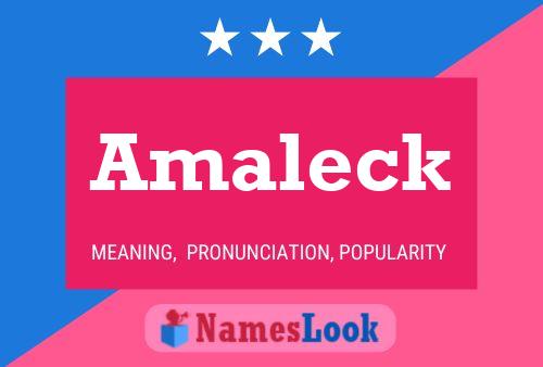 Amaleck Name Poster