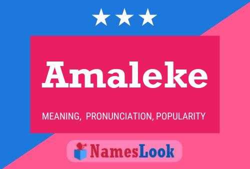 Amaleke Name Poster