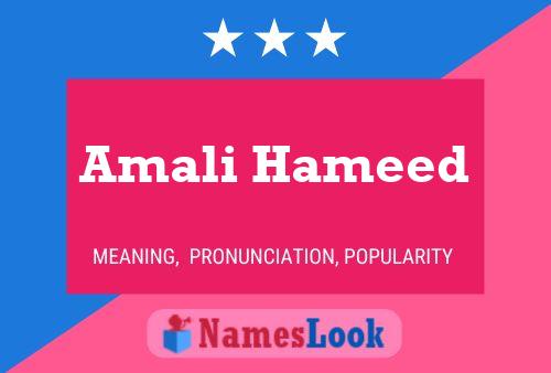 Amali Hameed Name Poster