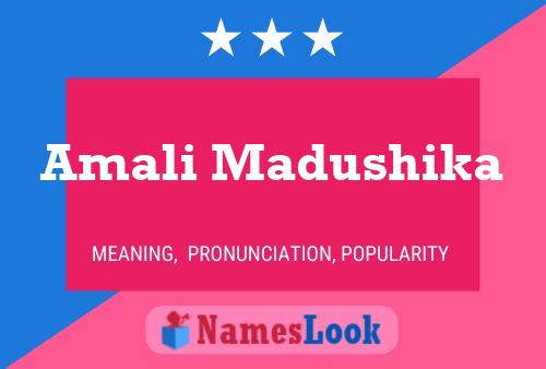 Amali Madushika Name Poster