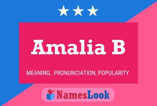 Amalia B Name Poster