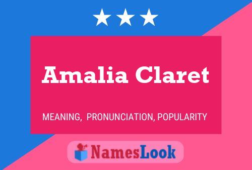 Amalia Claret Name Poster