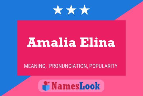 Amalia Elina Name Poster